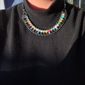 Mexican artist beaded collar necklace!